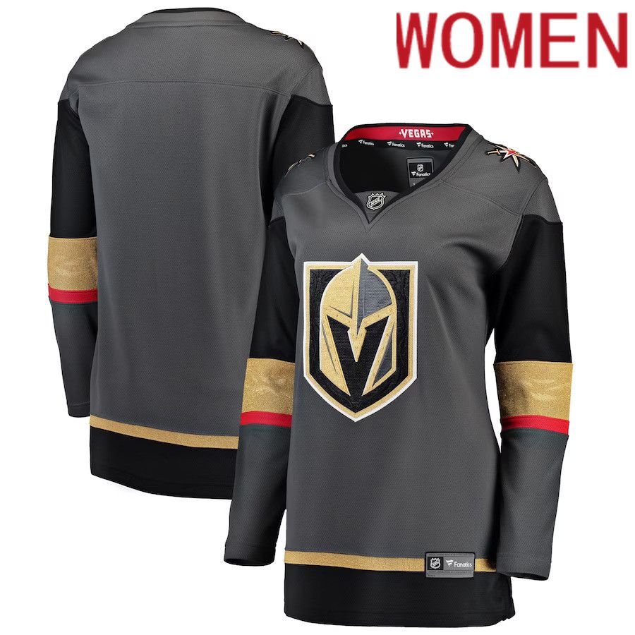 Women Vegas Golden Knights Fanatics Branded Gray Breakaway Alternate NHL Jersey->customized nhl jersey->Custom Jersey